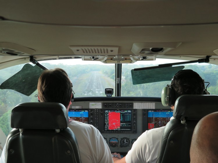 Short final to Puerto Jimenez, Costa Rica